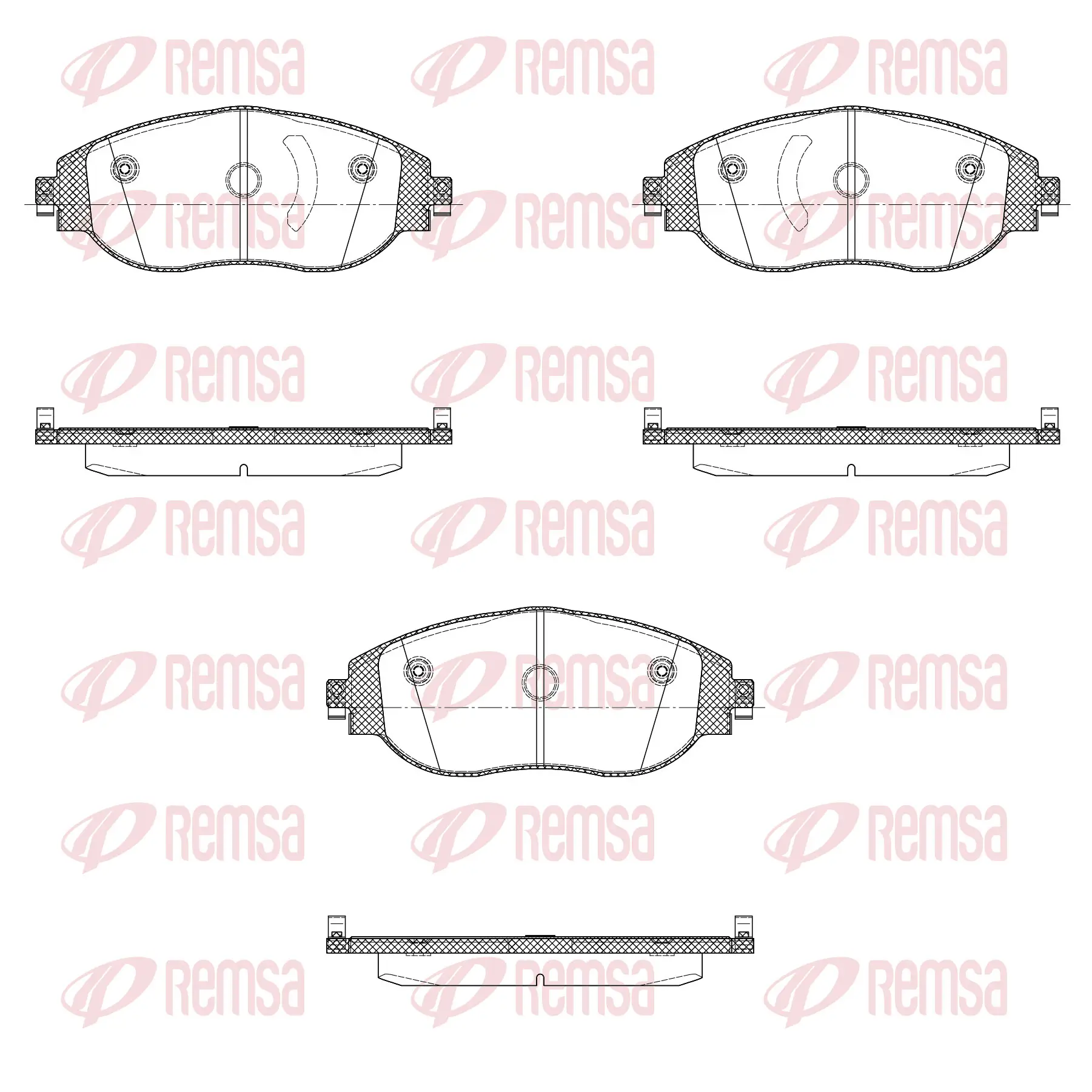 Bremsbelagsatz, Scheibenbremse Vorderachse REMSA 1470.10