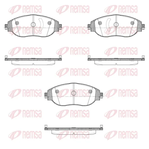 Bremsbelagsatz, Scheibenbremse Vorderachse REMSA 1470.10 Bild Bremsbelagsatz, Scheibenbremse Vorderachse REMSA 1470.10