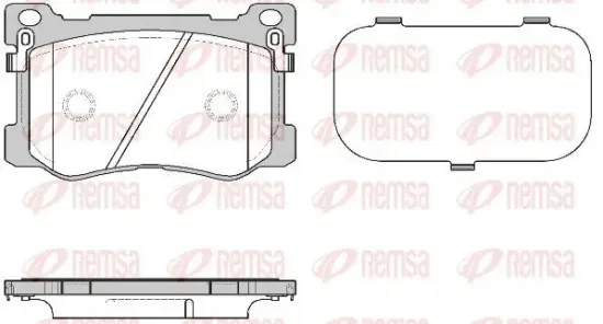 Bremsbelagsatz, Scheibenbremse Vorderachse REMSA 1475.12 Bild Bremsbelagsatz, Scheibenbremse Vorderachse REMSA 1475.12