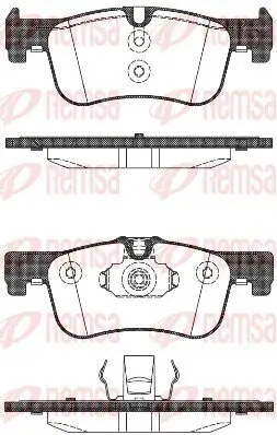 Bremsbelagsatz, Scheibenbremse Vorderachse REMSA 1478.10 Bild Bremsbelagsatz, Scheibenbremse Vorderachse REMSA 1478.10