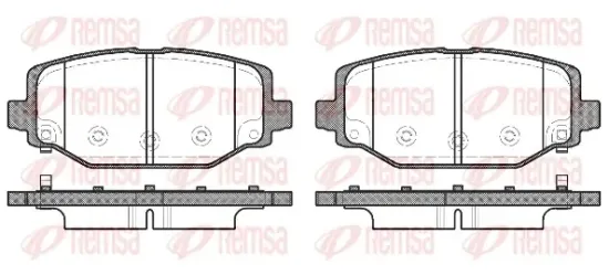 Bremsbelagsatz, Scheibenbremse Hinterachse REMSA 1483.04 Bild Bremsbelagsatz, Scheibenbremse Hinterachse REMSA 1483.04