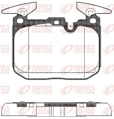 Bremsbelagsatz, Scheibenbremse Vorderachse REMSA 1491.00 Bild Bremsbelagsatz, Scheibenbremse Vorderachse REMSA 1491.00