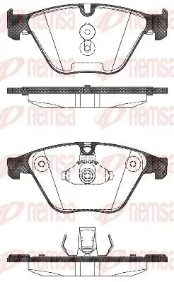 Bremsbelagsatz, Scheibenbremse Vorderachse REMSA 1496.00 Bild Bremsbelagsatz, Scheibenbremse Vorderachse REMSA 1496.00