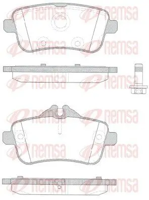 Bremsbelagsatz, Scheibenbremse Vorderachse REMSA 1503.10 Bild Bremsbelagsatz, Scheibenbremse Vorderachse REMSA 1503.10