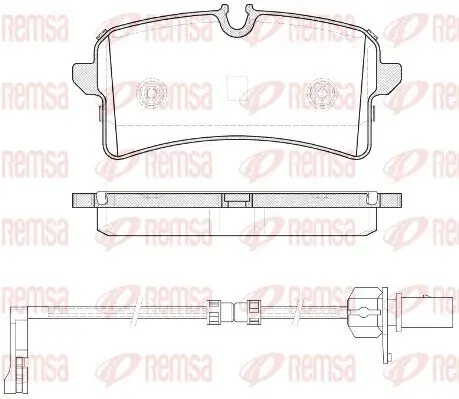 Bremsbelagsatz, Scheibenbremse Hinterachse REMSA 1505.12 Bild Bremsbelagsatz, Scheibenbremse Hinterachse REMSA 1505.12