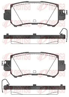 Bremsbelagsatz, Scheibenbremse Hinterachse REMSA 1507.00 Bild Bremsbelagsatz, Scheibenbremse Hinterachse REMSA 1507.00