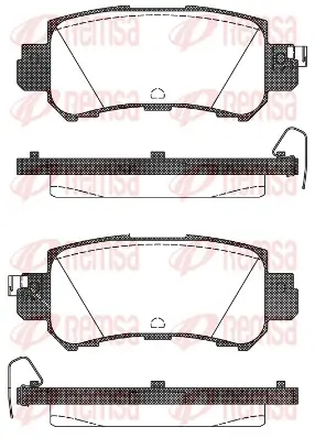 Bremsbelagsatz, Scheibenbremse Hinterachse REMSA 1507.00 Bild Bremsbelagsatz, Scheibenbremse Hinterachse REMSA 1507.00