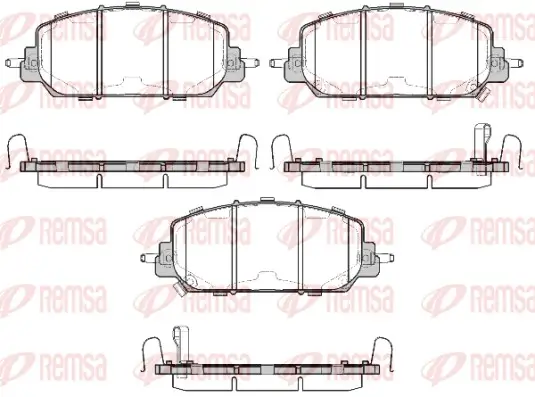 Bremsbelagsatz, Scheibenbremse Vorderachse REMSA 1508.22 Bild Bremsbelagsatz, Scheibenbremse Vorderachse REMSA 1508.22