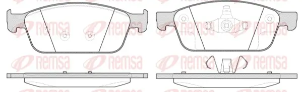 Bremsbelagsatz, Scheibenbremse Vorderachse REMSA 1510.10