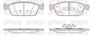 Bremsbelagsatz, Scheibenbremse Vorderachse REMSA 1510.50