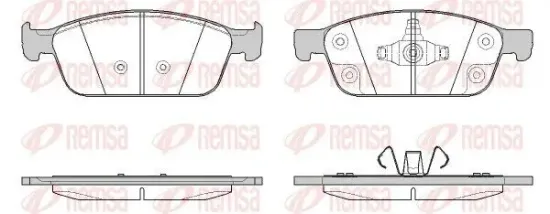 Bremsbelagsatz, Scheibenbremse Vorderachse REMSA 1510.50 Bild Bremsbelagsatz, Scheibenbremse Vorderachse REMSA 1510.50