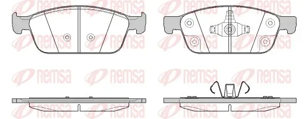 Bremsbelagsatz, Scheibenbremse Vorderachse REMSA 1510.50