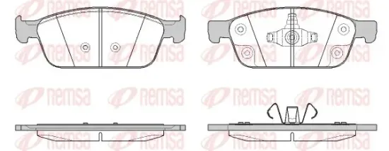 Bremsbelagsatz, Scheibenbremse Vorderachse REMSA 1510.50 Bild Bremsbelagsatz, Scheibenbremse Vorderachse REMSA 1510.50