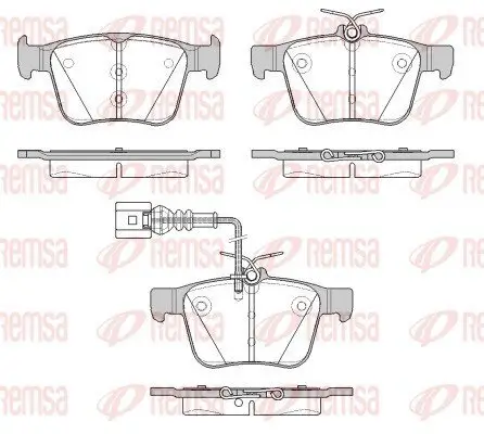 Bremsbelagsatz, Scheibenbremse Hinterachse REMSA 1516.11 Bild Bremsbelagsatz, Scheibenbremse Hinterachse REMSA 1516.11