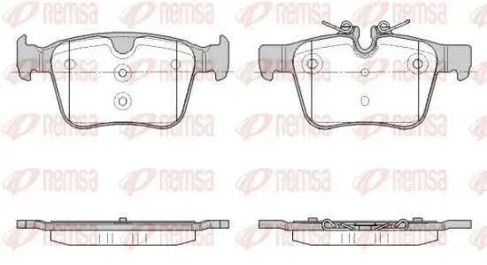 Bremsbelagsatz, Scheibenbremse Hinterachse REMSA 1516.45 Bild Bremsbelagsatz, Scheibenbremse Hinterachse REMSA 1516.45