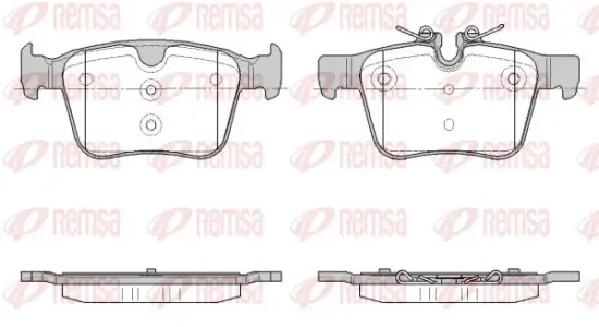 Bremsbelagsatz, Scheibenbremse Hinterachse REMSA 1516.45 Bild Bremsbelagsatz, Scheibenbremse Hinterachse REMSA 1516.45