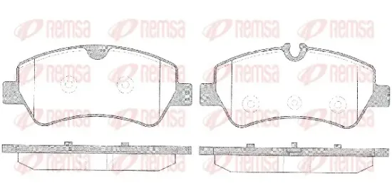 Bremsbelagsatz, Scheibenbremse Hinterachse REMSA 1521.00 Bild Bremsbelagsatz, Scheibenbremse Hinterachse REMSA 1521.00
