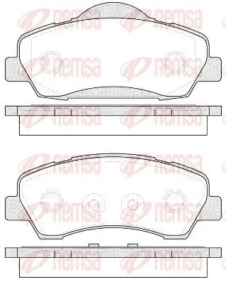 Bremsbelagsatz, Scheibenbremse Vorderachse REMSA 1530.00 Bild Bremsbelagsatz, Scheibenbremse Vorderachse REMSA 1530.00