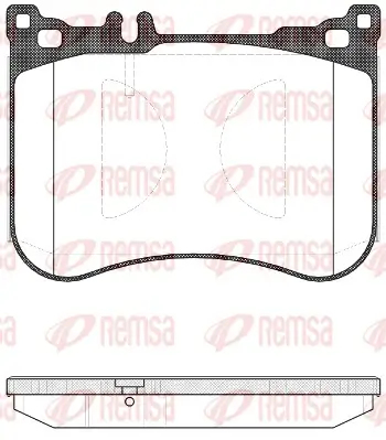 Bremsbelagsatz, Scheibenbremse Vorderachse REMSA 1534.00 Bild Bremsbelagsatz, Scheibenbremse Vorderachse REMSA 1534.00