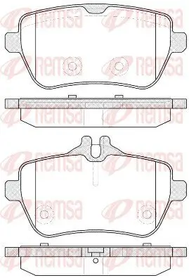 Bremsbelagsatz, Scheibenbremse Hinterachse REMSA 1535.00 Bild Bremsbelagsatz, Scheibenbremse Hinterachse REMSA 1535.00