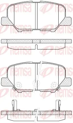 Bremsbelagsatz, Scheibenbremse Hinterachse REMSA 1536.02