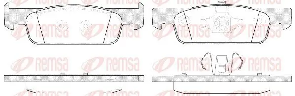 Bremsbelagsatz, Scheibenbremse REMSA 1540.00