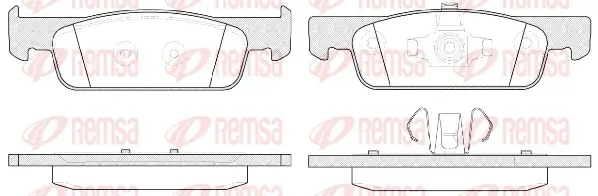Bremsbelagsatz, Scheibenbremse Vorderachse REMSA 1540.00