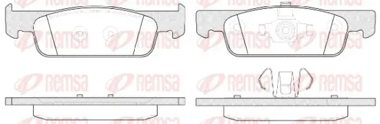 Bremsbelagsatz, Scheibenbremse Vorderachse REMSA 1540.00 Bild Bremsbelagsatz, Scheibenbremse Vorderachse REMSA 1540.00