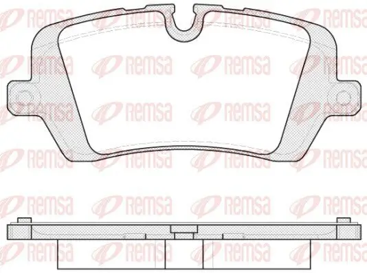 Bremsbelagsatz, Scheibenbremse Hinterachse REMSA 1541.00 Bild Bremsbelagsatz, Scheibenbremse Hinterachse REMSA 1541.00