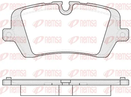 Bremsbelagsatz, Scheibenbremse Hinterachse REMSA 1541.00 Bild Bremsbelagsatz, Scheibenbremse Hinterachse REMSA 1541.00