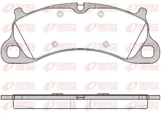 Bremsbelagsatz, Scheibenbremse Vorderachse REMSA 1542.00 Bild Bremsbelagsatz, Scheibenbremse Vorderachse REMSA 1542.00