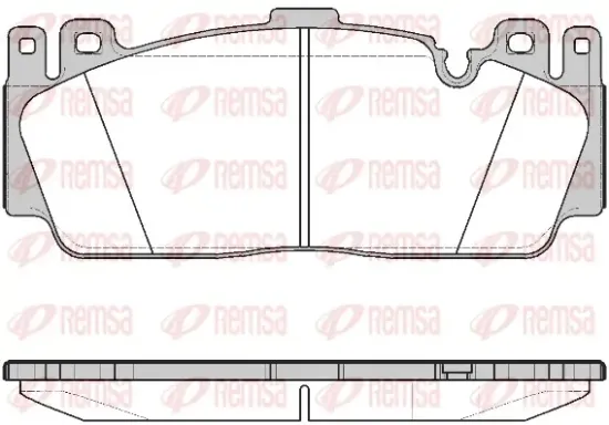 Bremsbelagsatz, Scheibenbremse Vorderachse REMSA 1543.00 Bild Bremsbelagsatz, Scheibenbremse Vorderachse REMSA 1543.00