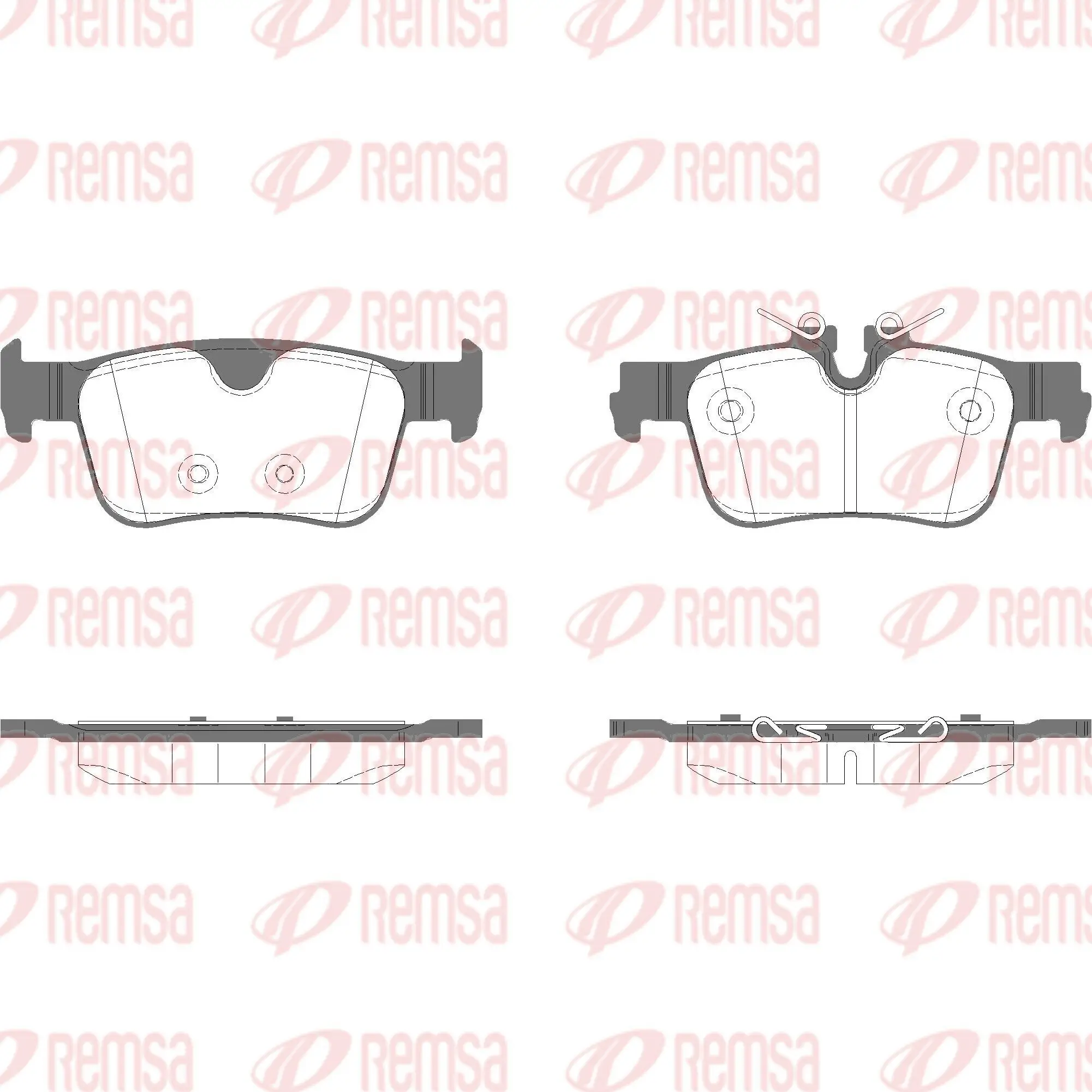 Bremsbelagsatz, Scheibenbremse 1. Hinterachse REMSA 1551.11