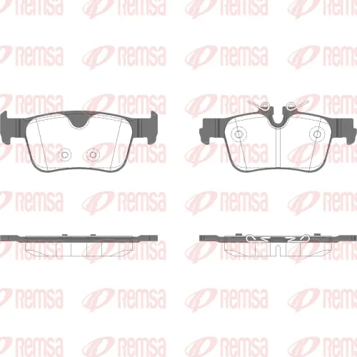 Bremsbelagsatz, Scheibenbremse 1. Hinterachse REMSA 1551.11 Bild Bremsbelagsatz, Scheibenbremse 1. Hinterachse REMSA 1551.11