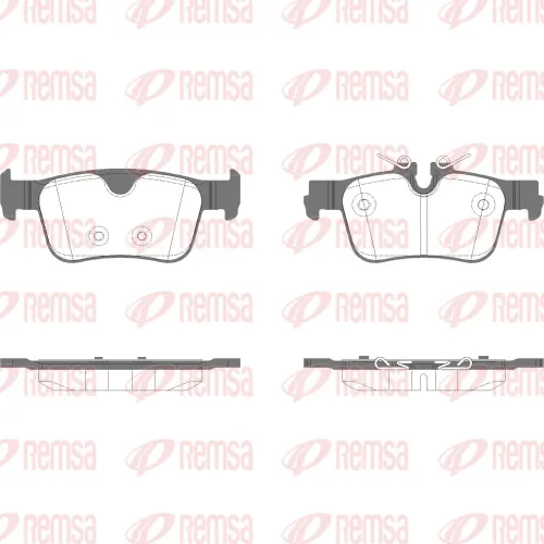 Bremsbelagsatz, Scheibenbremse 1. Hinterachse Hinterachse REMSA 1551.11 Bild Bremsbelagsatz, Scheibenbremse 1. Hinterachse Hinterachse REMSA 1551.11