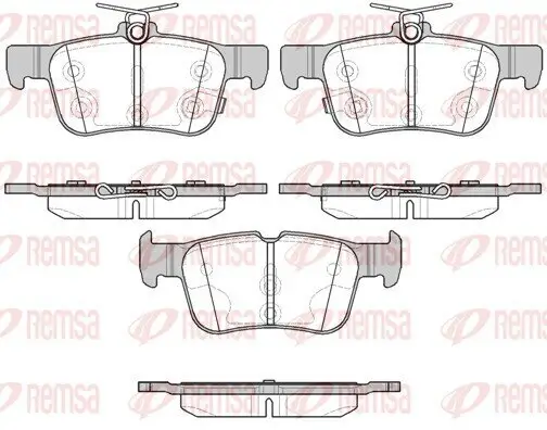 Bremsbelagsatz, Scheibenbremse Hinterachse REMSA 1551.12 Bild Bremsbelagsatz, Scheibenbremse Hinterachse REMSA 1551.12