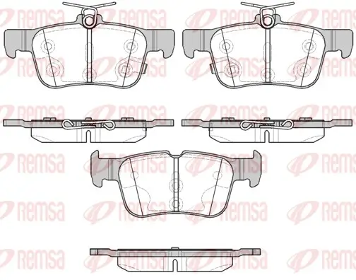Bremsbelagsatz, Scheibenbremse Hinterachse REMSA 1551.12 Bild Bremsbelagsatz, Scheibenbremse Hinterachse REMSA 1551.12
