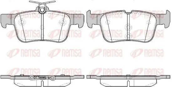 Bremsbelagsatz, Scheibenbremse Hinterachse REMSA 1551.42 Bild Bremsbelagsatz, Scheibenbremse Hinterachse REMSA 1551.42