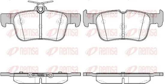 Bremsbelagsatz, Scheibenbremse Hinterachse REMSA 1551.42 Bild Bremsbelagsatz, Scheibenbremse Hinterachse REMSA 1551.42