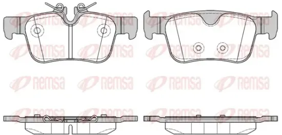 Bremsbelagsatz, Scheibenbremse Hinterachse REMSA 1551.10 Bild Bremsbelagsatz, Scheibenbremse Hinterachse REMSA 1551.10