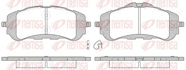 Bremsbelagsatz, Scheibenbremse Vorderachse REMSA 1559.00