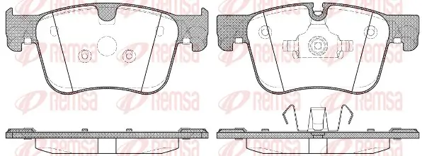 Bremsbelagsatz, Scheibenbremse Vorderachse REMSA 1560.00