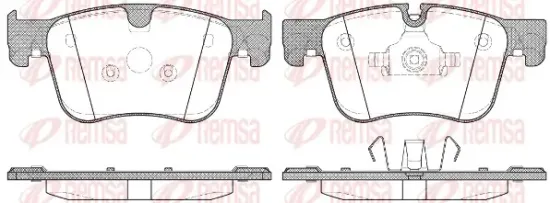 Bremsbelagsatz, Scheibenbremse Vorderachse REMSA 1560.00 Bild Bremsbelagsatz, Scheibenbremse Vorderachse REMSA 1560.00