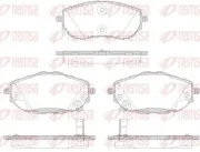 Bremsbelagsatz, Scheibenbremse Vorderachse REMSA 1561.02