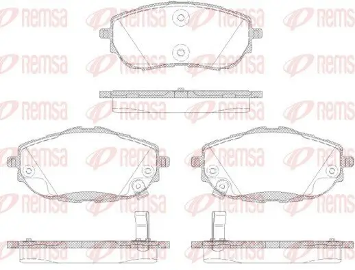 Bremsbelagsatz, Scheibenbremse Vorderachse REMSA 1561.02 Bild Bremsbelagsatz, Scheibenbremse Vorderachse REMSA 1561.02