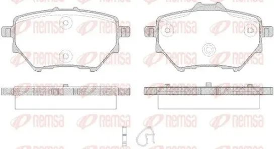 Bremsbelagsatz, Scheibenbremse REMSA 1562.00 Bild Bremsbelagsatz, Scheibenbremse REMSA 1562.00