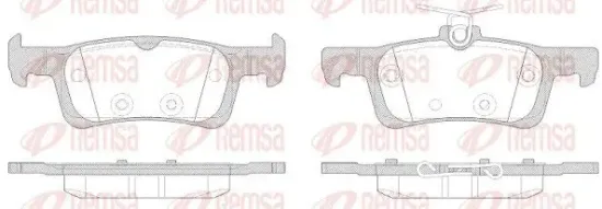 Bremsbelagsatz, Scheibenbremse Hinterachse REMSA 1563.00 Bild Bremsbelagsatz, Scheibenbremse Hinterachse REMSA 1563.00