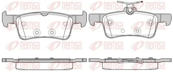 Bremsbelagsatz, Scheibenbremse Hinterachse REMSA 1563.10
