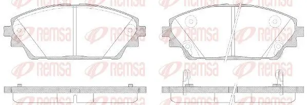 Bremsbelagsatz, Scheibenbremse Vorderachse REMSA 1569.02