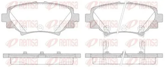 Bremsbelagsatz, Scheibenbremse Hinterachse REMSA 1570.02 Bild Bremsbelagsatz, Scheibenbremse Hinterachse REMSA 1570.02